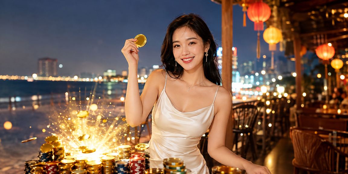 Người dùng Hội An thư giãn bên ly cà phê và sử dụng nền tảng cá cược có trách nhiệm